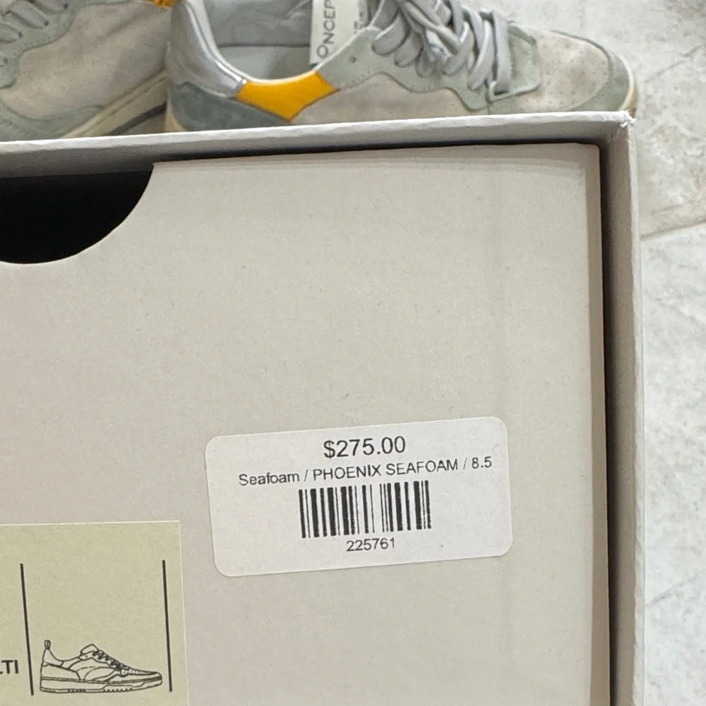 ONCEPT Women's Gray Sneakers with Yellow Accent - Low Top Casual